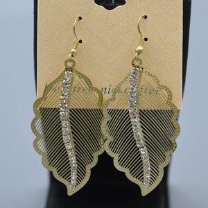 NWT Filigree Leaf Diamond" Pierced Earrings